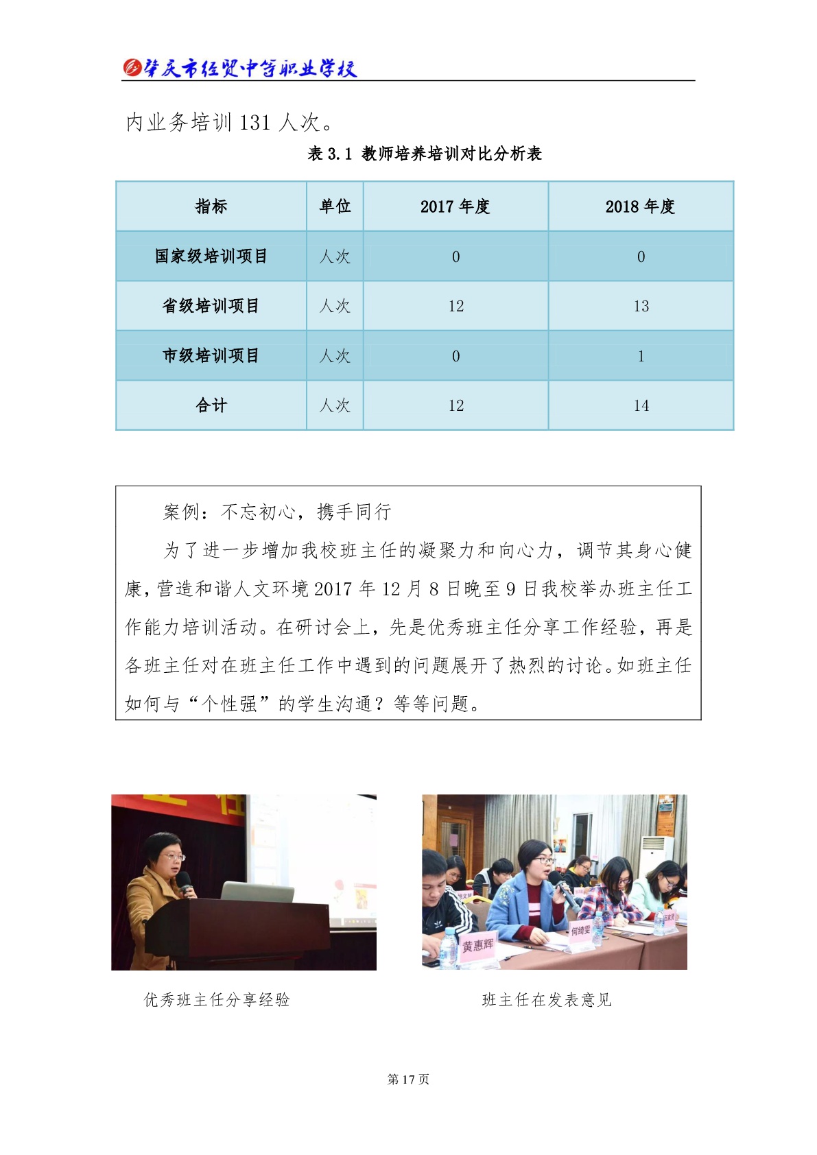 肇庆市经贸中等职业学校2018年教育质量年度报告