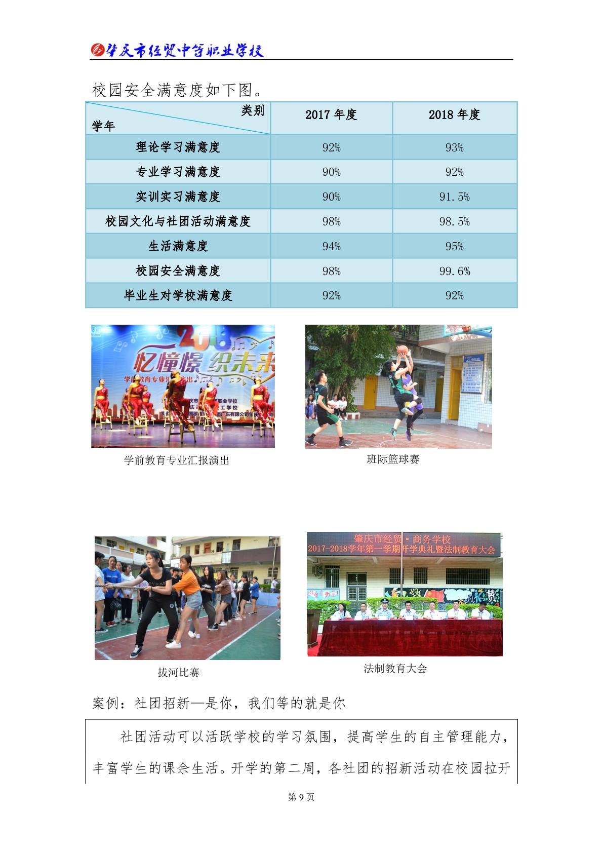 肇庆市经贸中等职业学校2018年教育质量年度报告